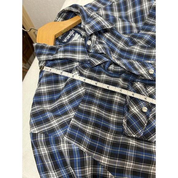 Vintage 1990’s Wrangler Long Sleeve Pearl Snap Button Up Shirt Size Lg - Picture 9 of 10